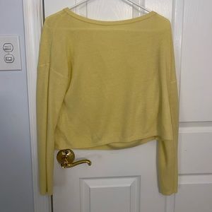 yellow long sleeve knit garage shirt
